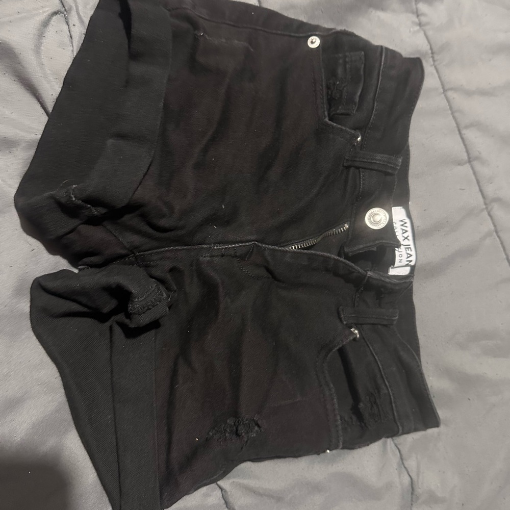 Wax Jean Black Jean Shorts Casual Style